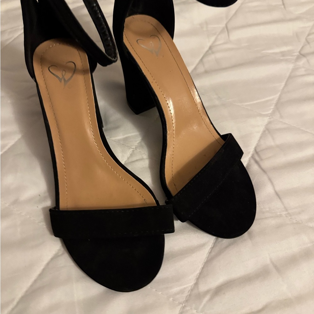 Windsor Black Heels Elegant Block Heel Sandals